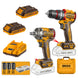 Ingco Cordless Impact Drill & Impact Wrench Combo Kit 20V CKLI20286