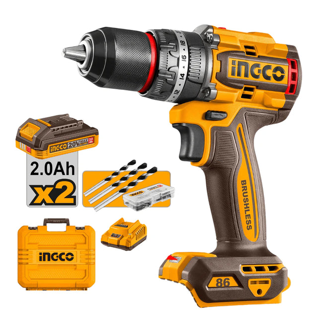 Ingco Drill 86Nm Kit 20V CIDLI208687