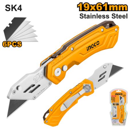 Ingco Folding Knife 19x61mm HUK6288