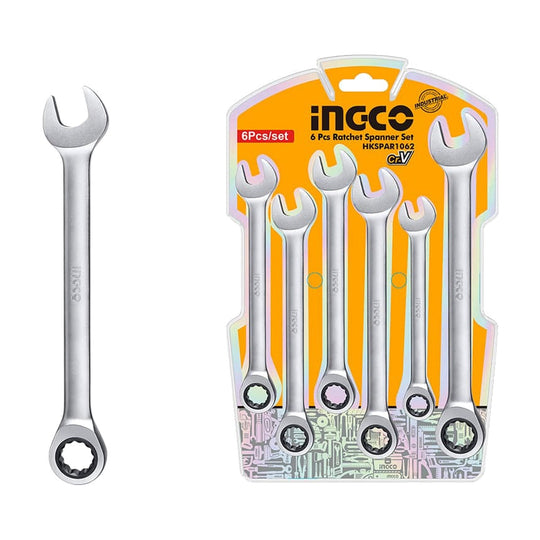 Ingco Spanner Ratchet Set 6pc HKSPAR1062