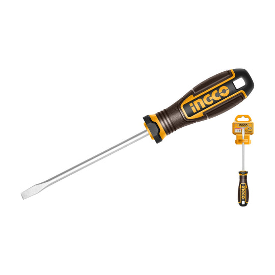 Ingco Screwdriver S2 Magnetic Slotted 6.5x150mm HSDSL6150