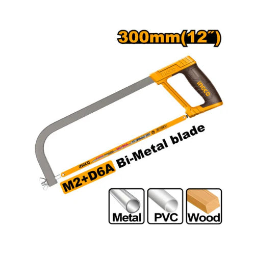 Ingco Hacksaw 300mm S/Grip HHFS3068