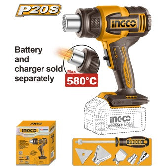 Ingco Heat Gun 580 Degree 20V HGLI2058