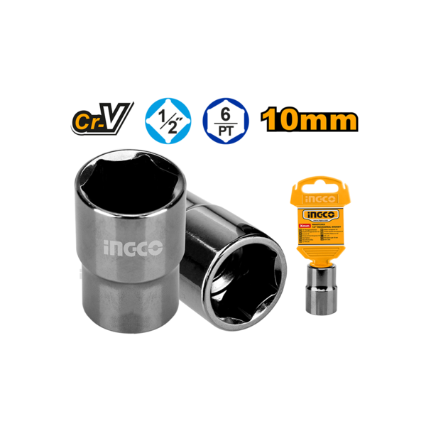 Socket tool with INGCO branding and specifications on a white background