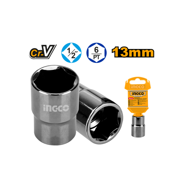 Socket tool with INGCO branding and specifications on a white background