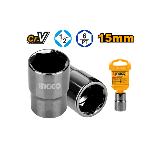 Socket tool with INGCO branding and specifications on a white background