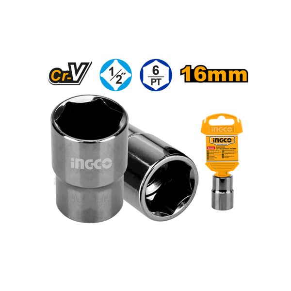 Socket tool with 'ingco' branding and specifications on a white background