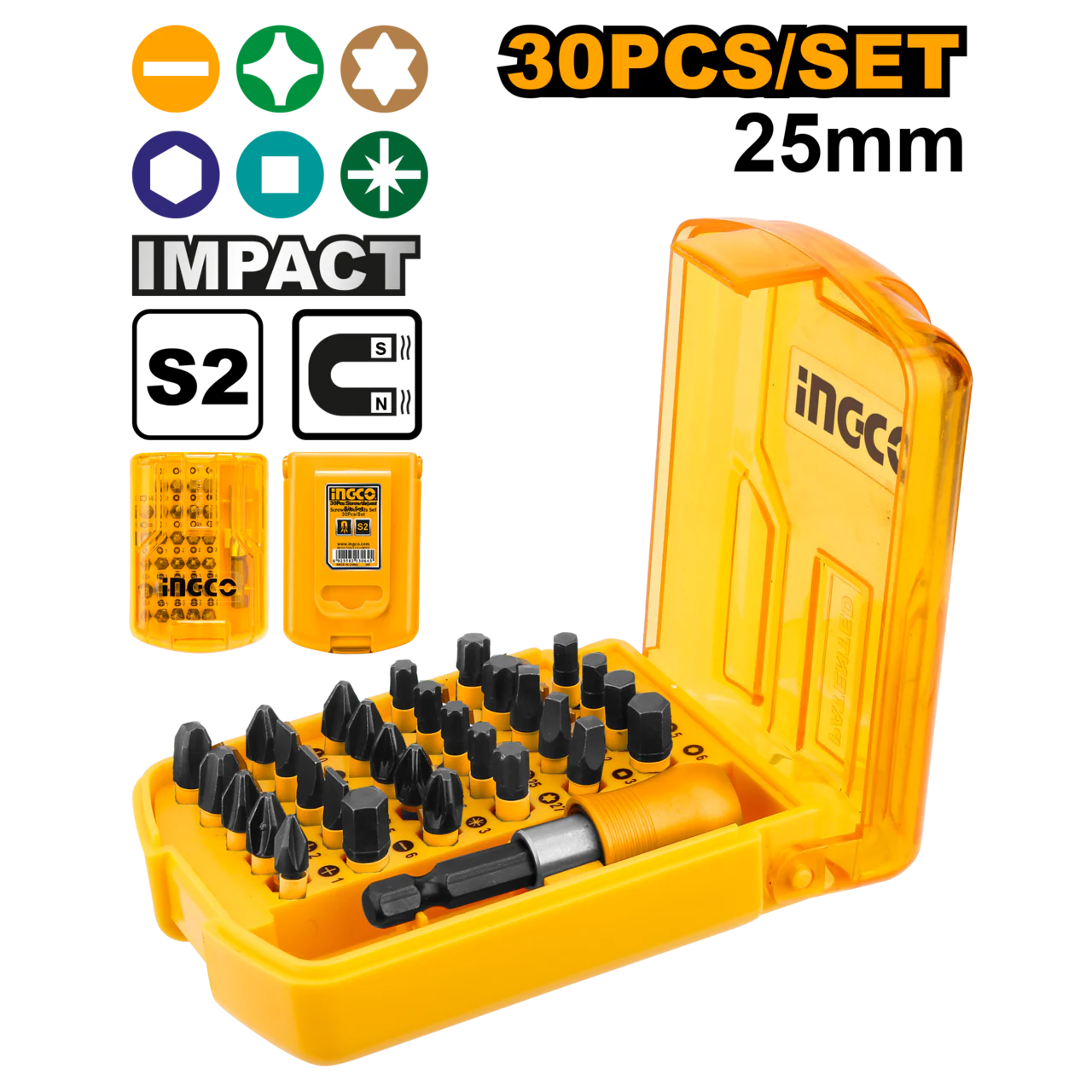 Ingco Impact Bit Set S2 30pc AKSD68303