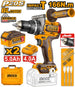 Ingreso cordless drill set with battery packs, case, and accessories on a white background
