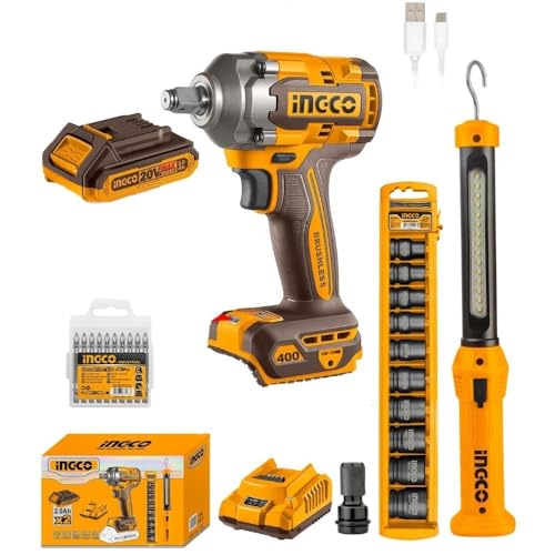 Ingco Impact Wrench 20V 400nm & Lamp Kit COSLI23048