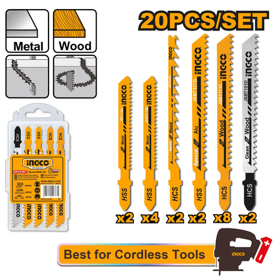 Ingco Jigsaw Blade 20pc Set JSBT2001