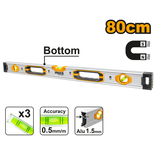 Ingco Magnetic Level 800mm HSL38080M