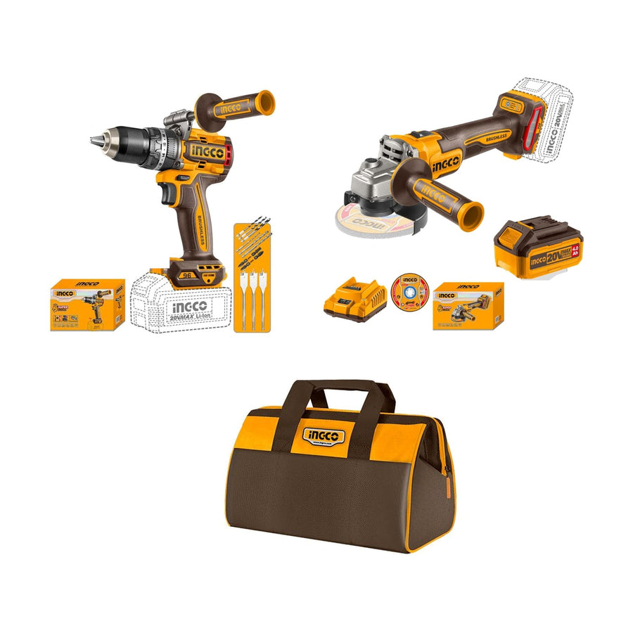 96Nm Impact Drill + Angle Grinder Combo