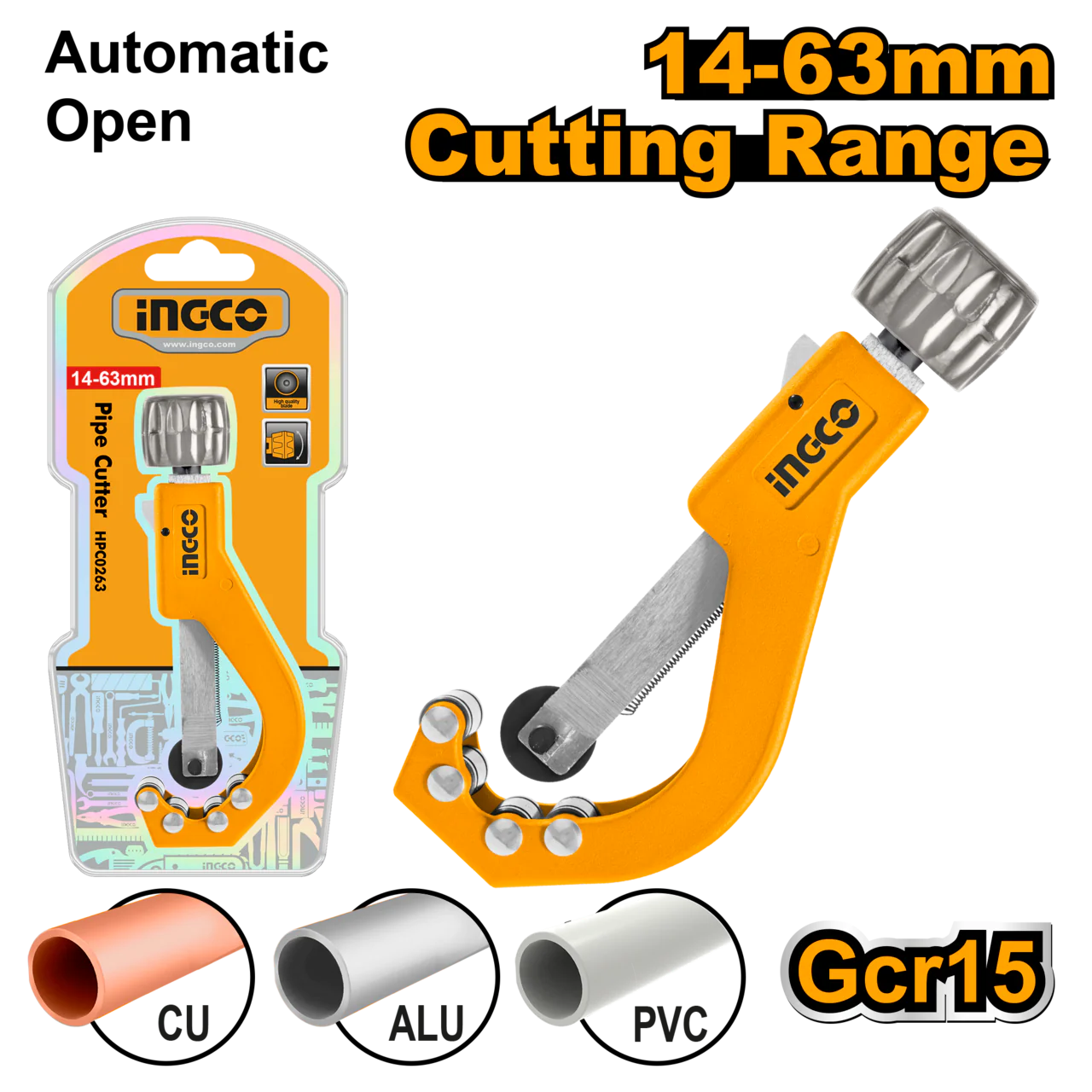 Ingco Pipe Cutter 14-63mm HPC0263