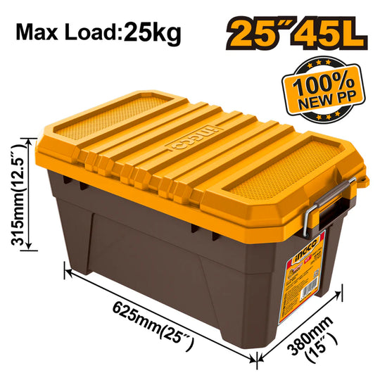 Ingco Plastic Toolbox 25" (With Clip) PBX2502