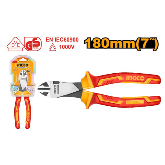 Ingco Plier VDE 1000V 180mm Diagonal HIHDCP28188