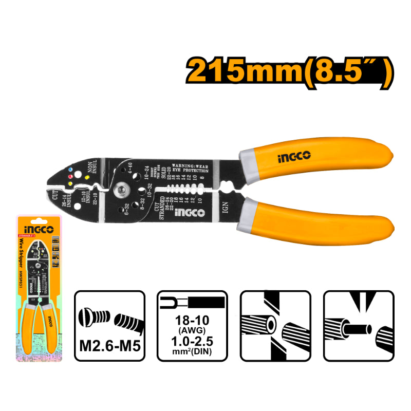 Ingco Plier Wire Stripper Stripper 215mm HWSP851