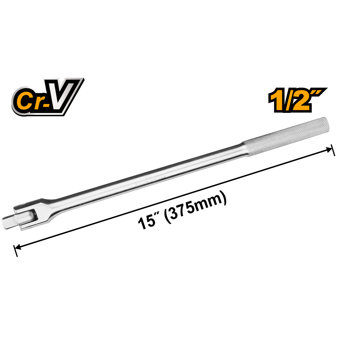 Socket wrench with 'Cr-V' and '1/2"' branding on a white background