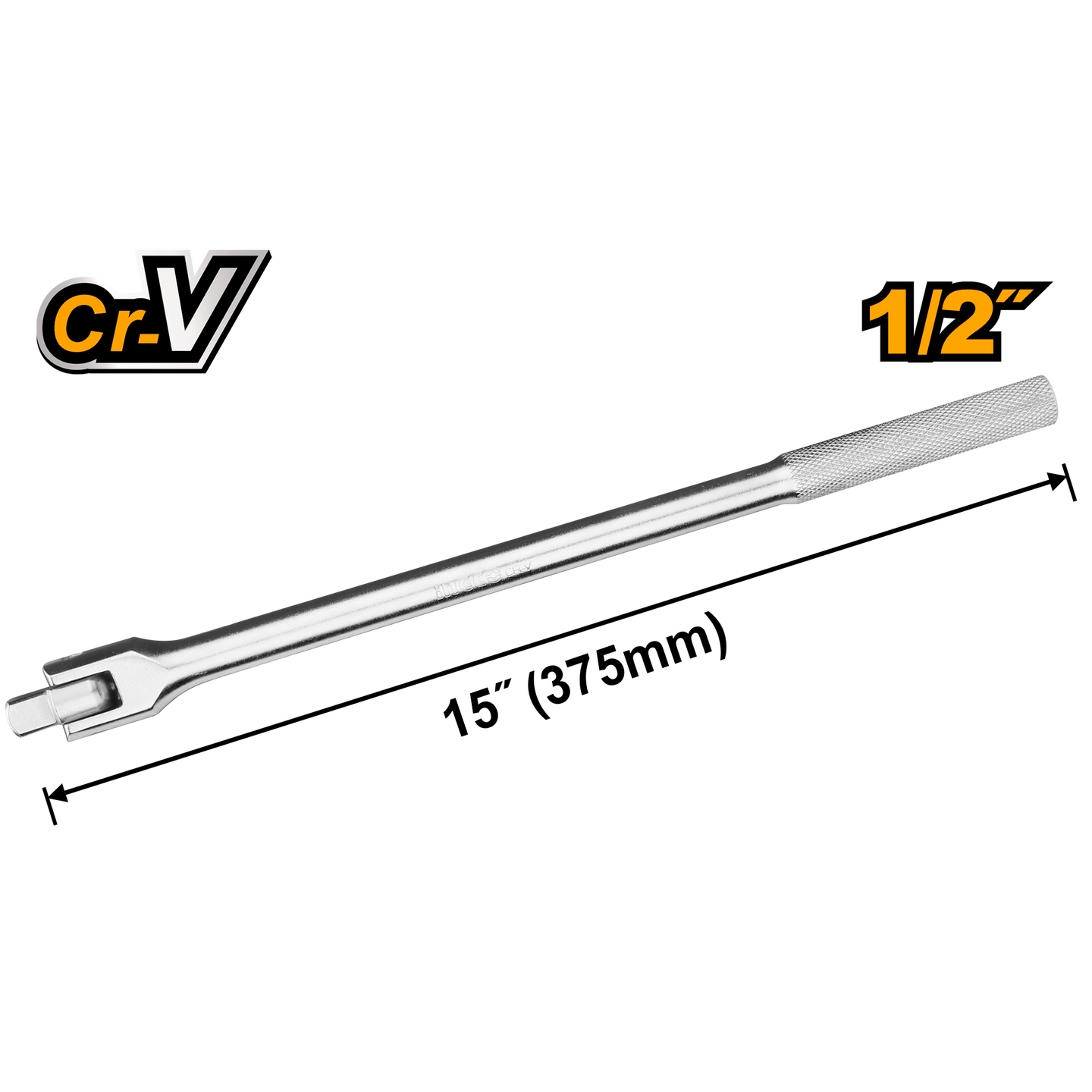 Socket wrench with 'Cr-V' and '1/2"' branding on a white background