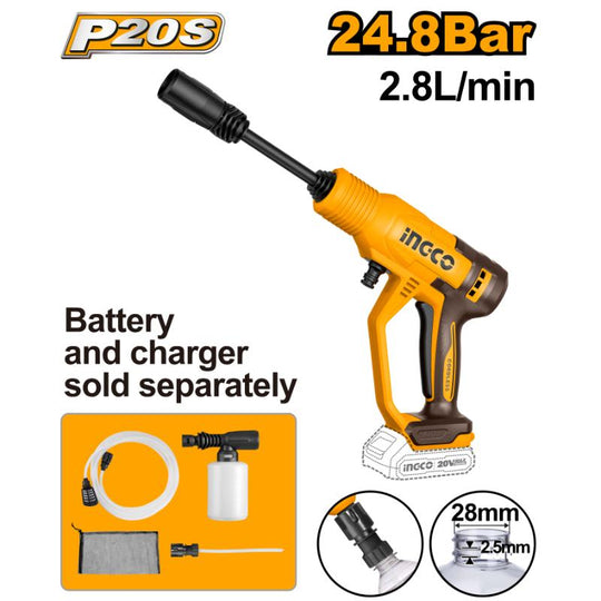 Ingco Pressure Washer Handheld (Tool Only) 20V CPWLI2036