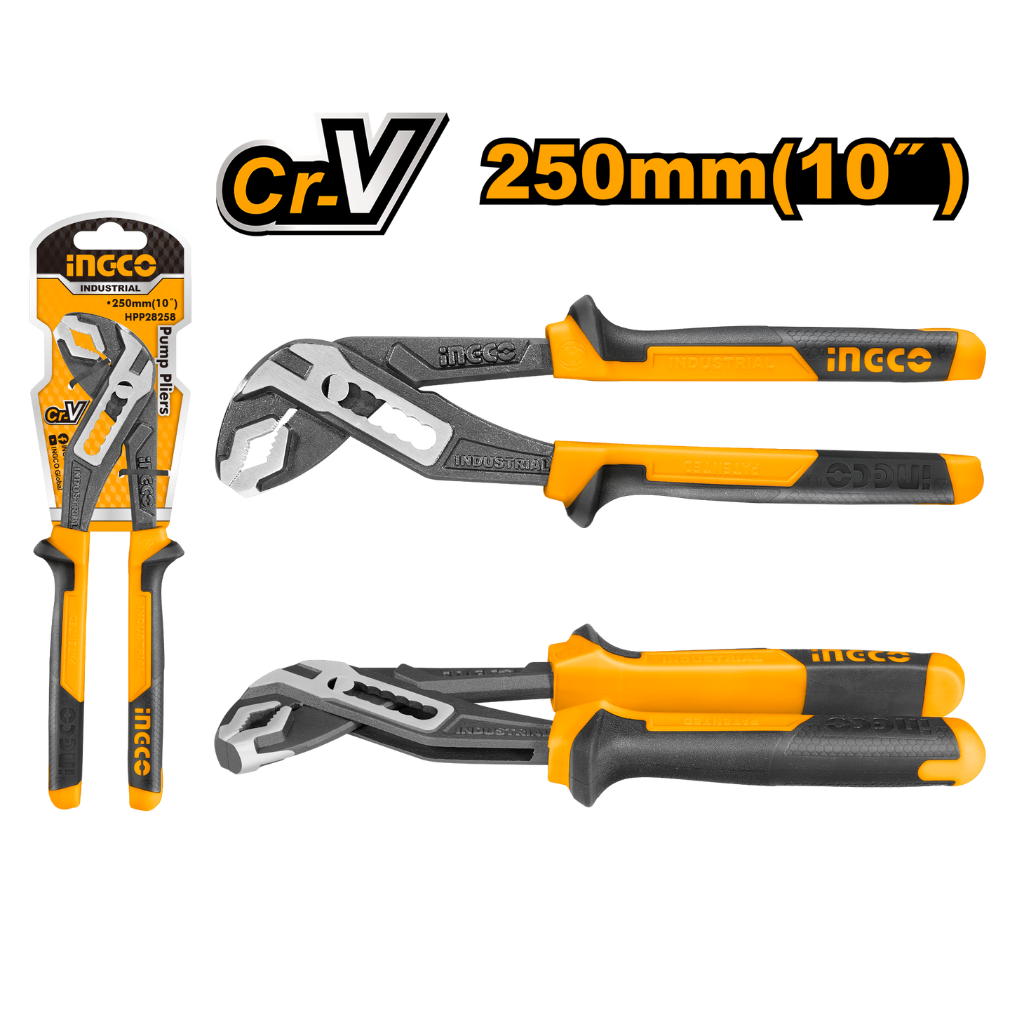 Set of adjustable wrenches with 'incco' branding and 'Cr-V' text on a white background
