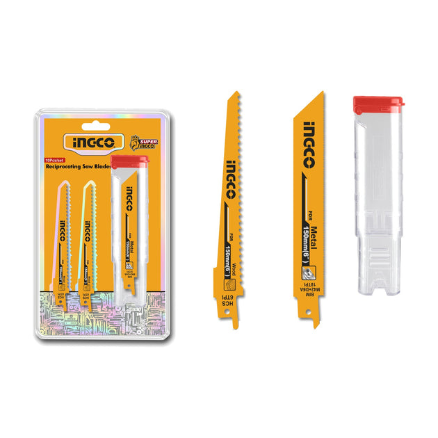 Ingco Reciprocating Blade 10pc + Carry Bottle RSB1002