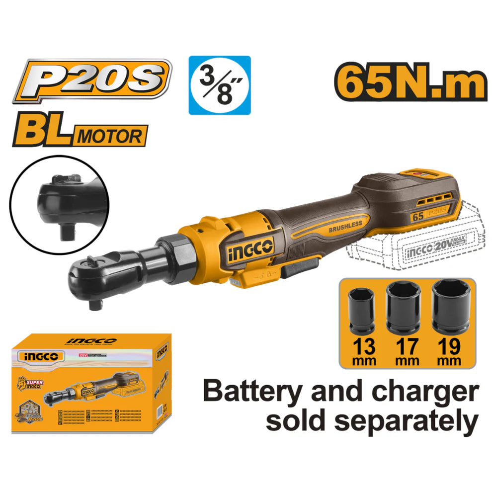 Ingco Ratchet Driver 65Nm 20V CDRLI206521