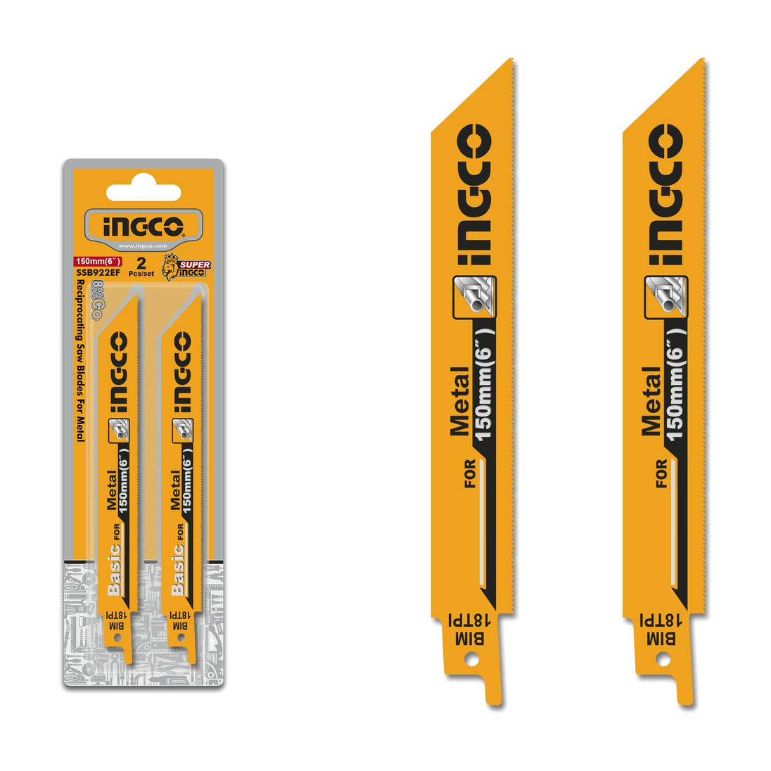 Ingco Reciprocating Blade 18TPI 2pcs SSB922EF