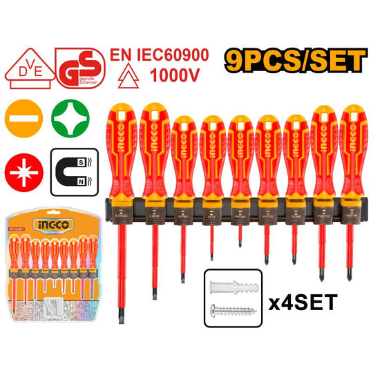 Ingco S/Driver 9PC set VDE HKISD0908