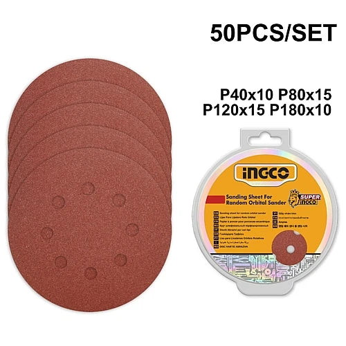 Ingco Sanding Sheet Orbital Sander 50pcs 150mm AKRS1500511