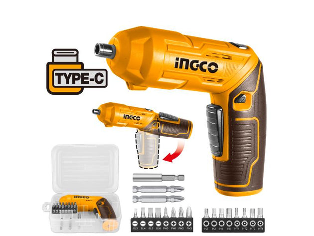 Ingco Screwdriver Cordless 4V & 1pcs Bit CSDLI0442
