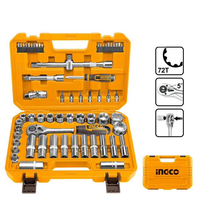 Ingco Socket Set 1/2 62pcs HKTS12602