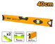 Orange level tool with 'INGCO' branding and measurement details on a white background