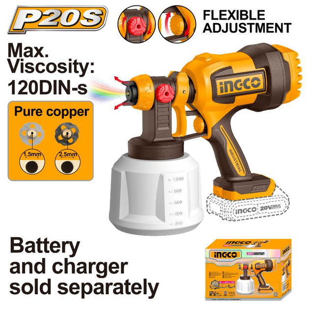 Ingco Spray Gun (Tool Only) 20V CSGLI2004