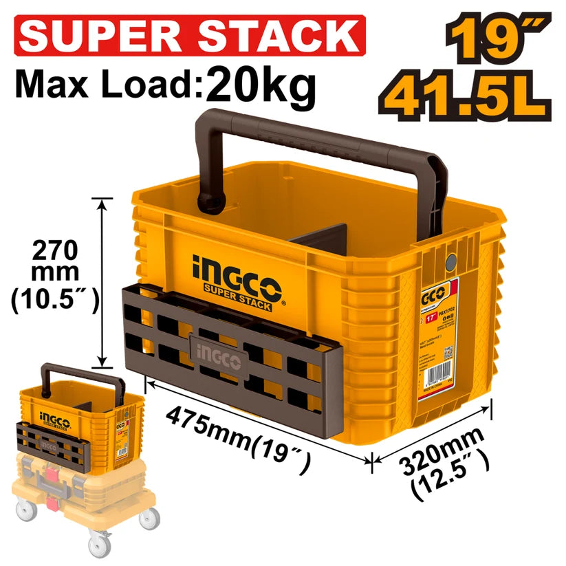 Ingco Stackable Tool Tote 19" PBXS104 