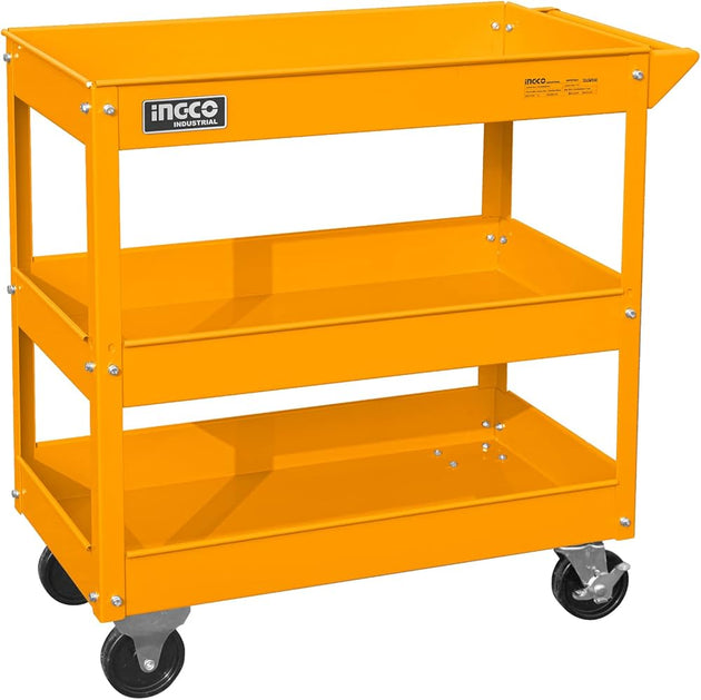 Orange industrial cart with 'INGCO' branding on a white background