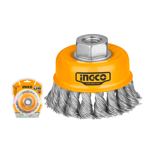 Ingco Wire Brush Cup Twist 100mm WB21001