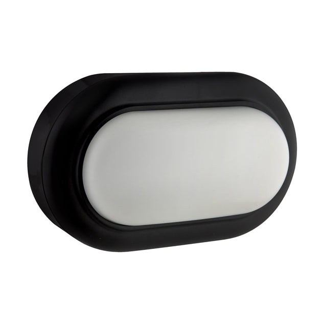 Led Bulk Head Oval 170mm Black Eurolux B280B