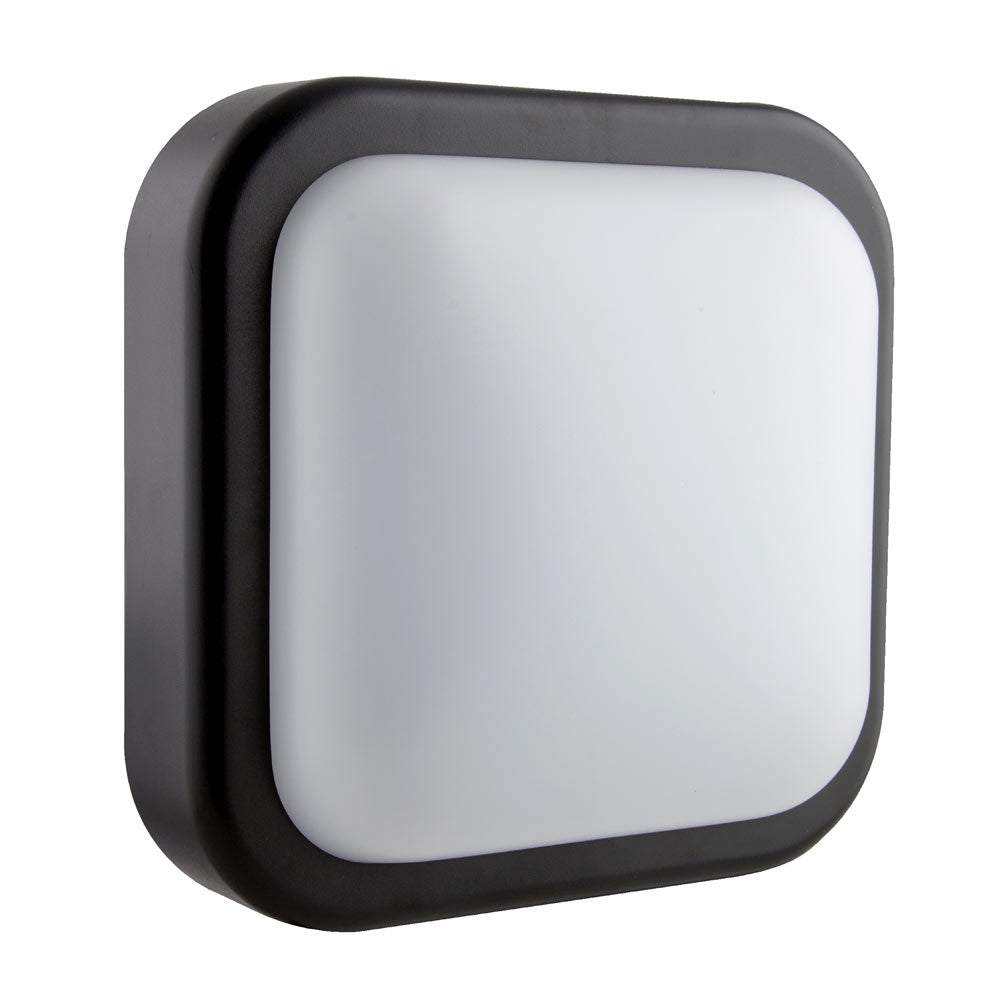 Led Bulk Head Square 195mm Black Eurolux B28B