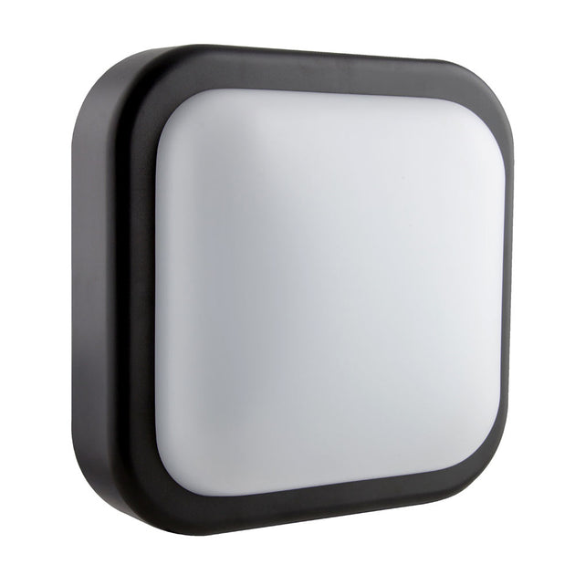 Led Bulk Head Square 195mm Black Eurolux B28B