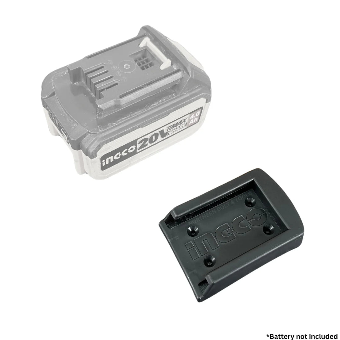 Two battery-related components with 'incco' branding on a white background