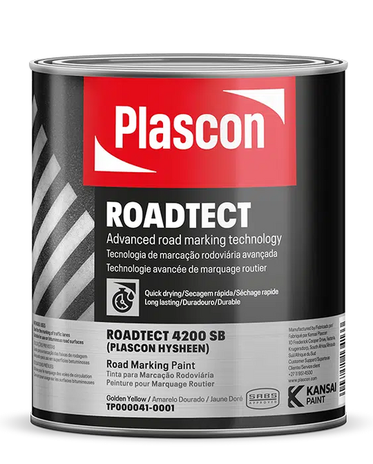 Road Line Golden Yellow RoadTect Plascon 1L