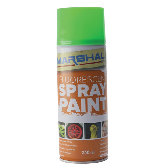 SPRAY PAINT FLOURESCENT GREEN 350ml 1112M MARSHAL