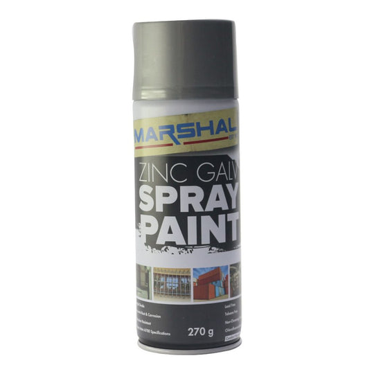 SPRAY PAINT GALVANISED ZINC 350ml 1131M MARSHAL