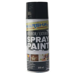 SPRAY PAINT GLOSS BLACK 350ml 1100M MARSHAL