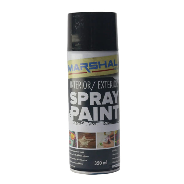 SPRAY PAINT MATT BLACK 350ml 1101M MARSHAL