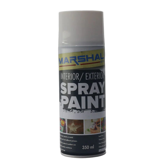 SPRAY PAINT MATT WHITE 350ml 1110M MARSHAL