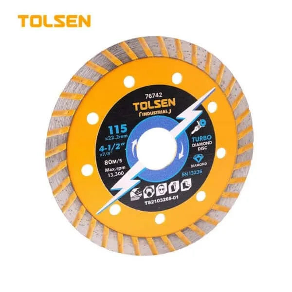 TURBO DISC 115mm DIAMOND TOL76742 TOLSEN