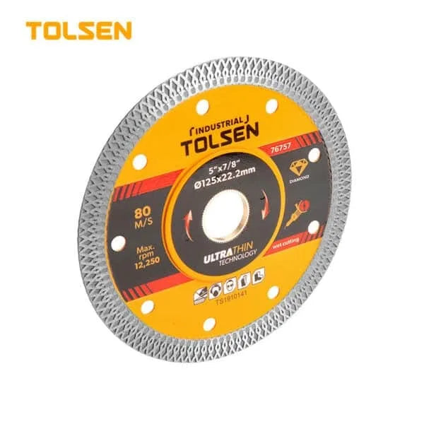TURBO DISC 115mm ULTRA THIN DIAMOND LONG LIFE TOL76756 TOLSEN