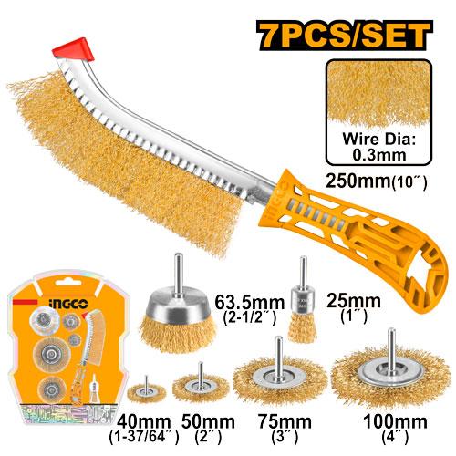 Ingco Wire Brush Set 7pc WB10071